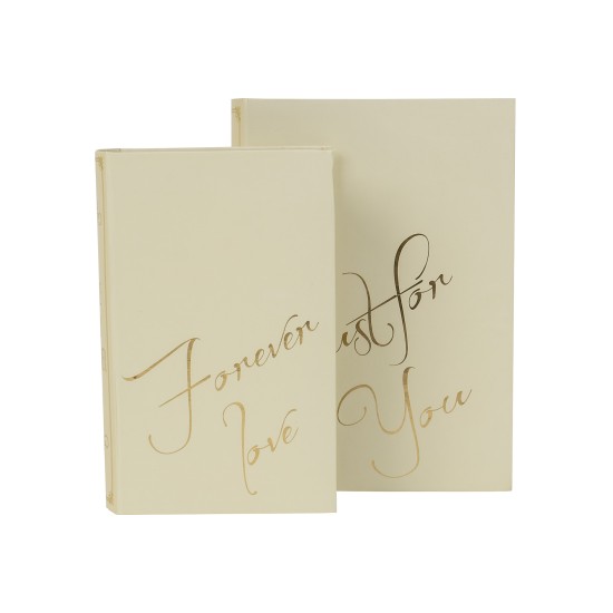 Set 2 cutii cu forma de carte, culoare crem, B.S.P. / SL940_3