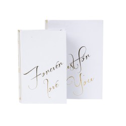 Set 2 cutii cu forma de carte, culoare alb, B.S.P. / SL940_2