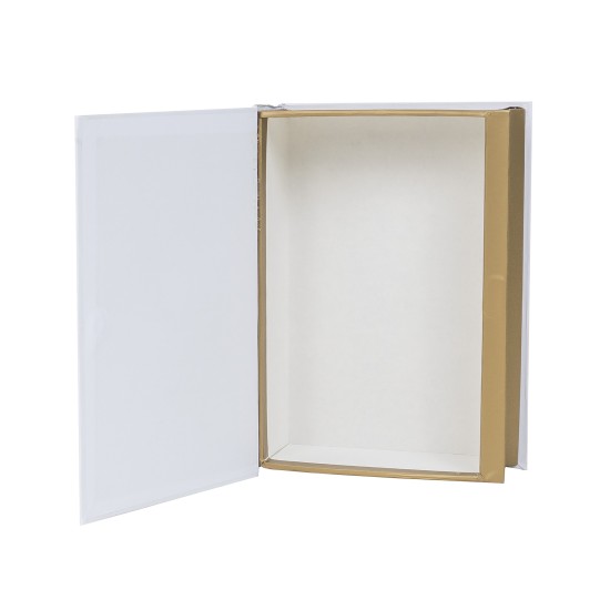 Set 2 cutii cu forma de carte, culoare alb, B.S.P. / SL940_2