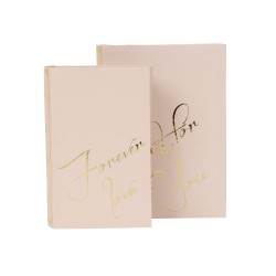 Set 2 cutii cu forma de carte, culoare roz, B.S.P. / SL940_4