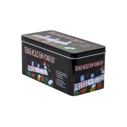 Joc poker, 200 jetoane, cutie metalica / SL249