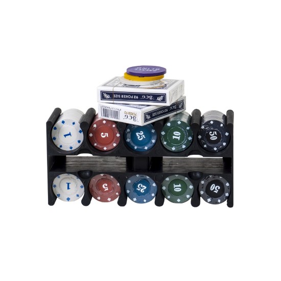 Joc poker, 200 jetoane, cutie metalica / SL249