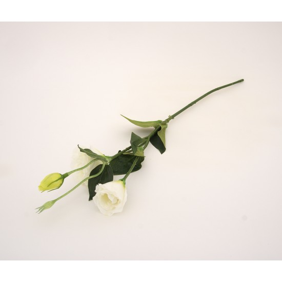 Fir Lisianthus artificial, culoare alb, H 65 cm, B.S.P. / AN 036-1
