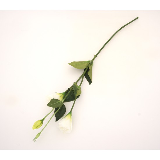 Fir Lisianthus artificial, culoare alb, H 65 cm, B.S.P. / AN 036-1