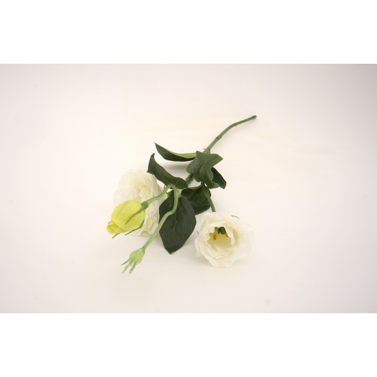 Fir Lisianthus artificial, culoare alb, H 65 cm, B.S.P. / AN 036-1
