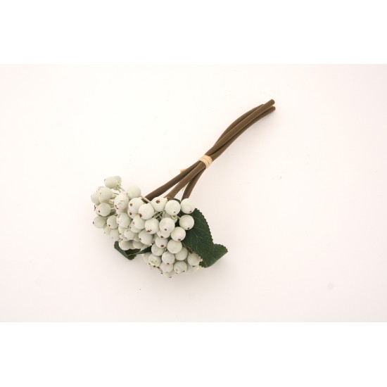 Buchet bobite, culoare alb, H 30 cm, B.S.P. / AN039-1