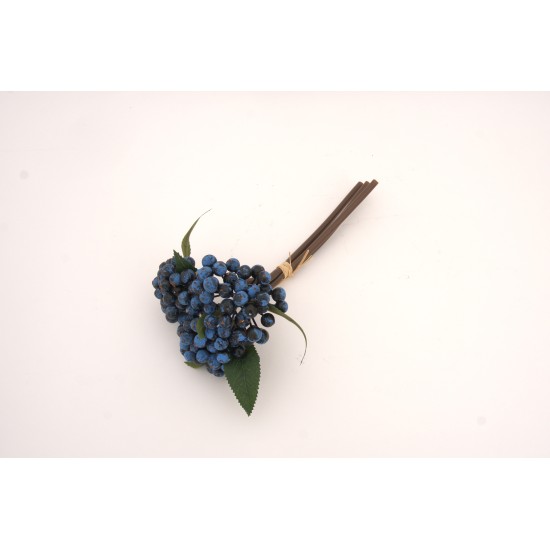 Buchet bobite, culoare albastru, H 30 cm, B.S.P. / AN039-2