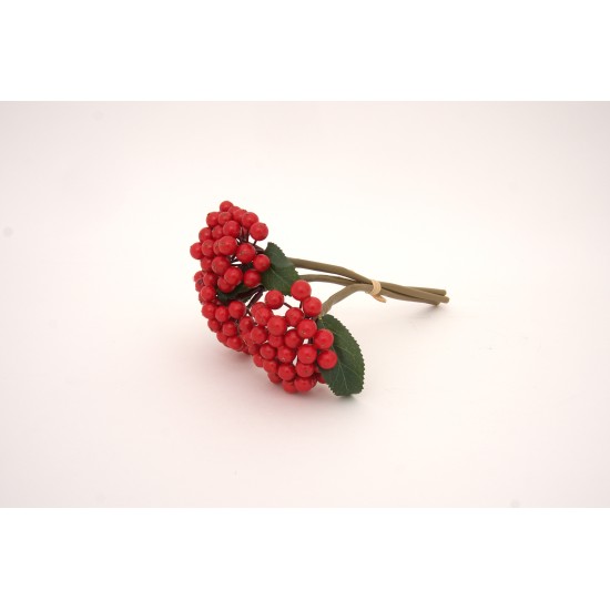 Buchet bobite, culoare rosu, H 30 cm, B.S.P. / AN039-3