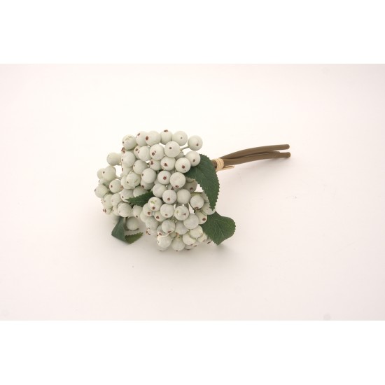 Buchet bobite, culoare alb, H 30 cm, B.S.P. / AN039-1