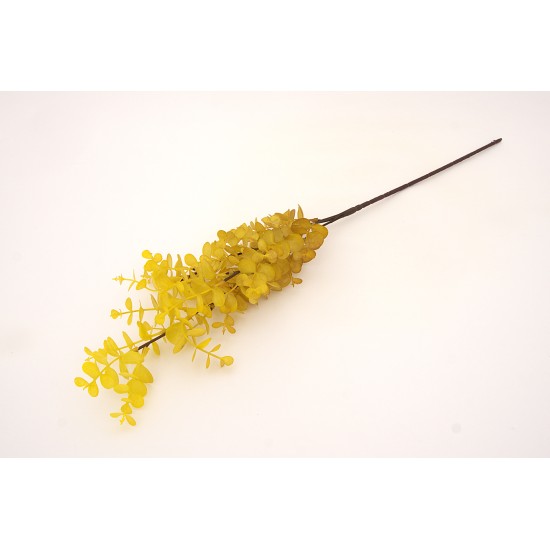 Fir eucalipt artificial, culoare galben, H 65 cm, B.S.P. / AN043-1
