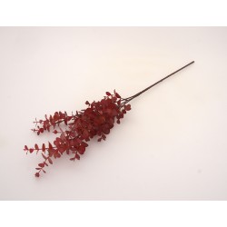 Fir eucalipt artificial, culoare rosu, H 65 cm, B.S.P. / AN043-2