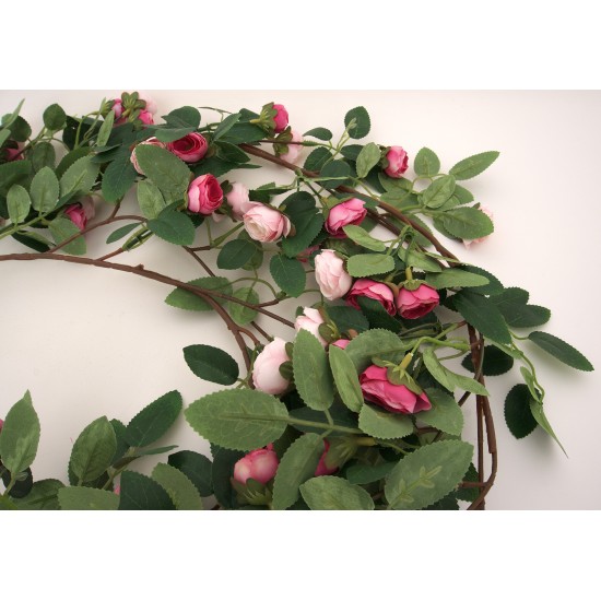 Ghirlanda cu flori artificiala, L 175 cm, B.S.P. / AN066