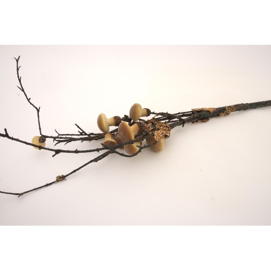 Creanga cu ciuperci artificiale, H 50 cm, B.S.P. / AN078