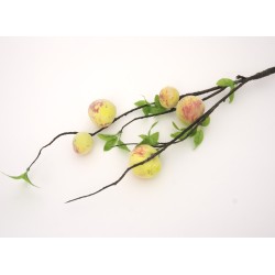 Creanga artificiala cu piersici, H 90 cm, B.S.P. / AN081