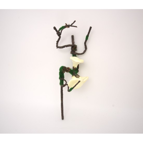  Creanga artificiala cu ciuperci, H 50 cm, B.S.P. / AN084