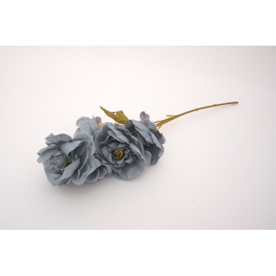 Fir flori artificiale, culoare albastru, H 50 cm, B.S.P. / AN101-1