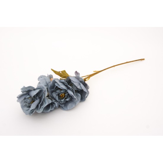 Fir flori artificiale, culoare albastru, H 50 cm, B.S.P. / AN101-1