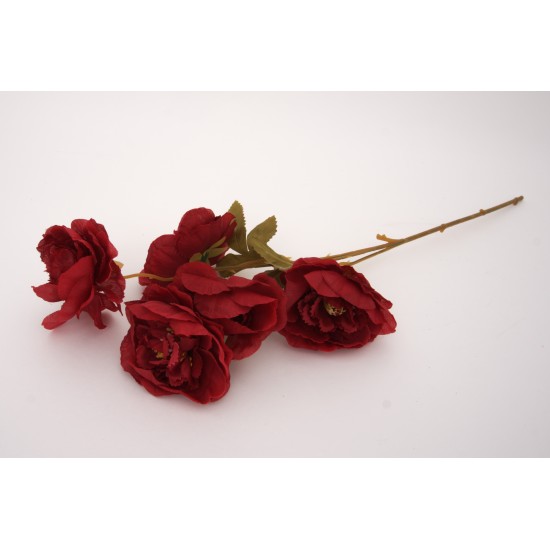 Fir flori artificiale, culoare rosu, H 50 cm, B.S.P. / AN101-3