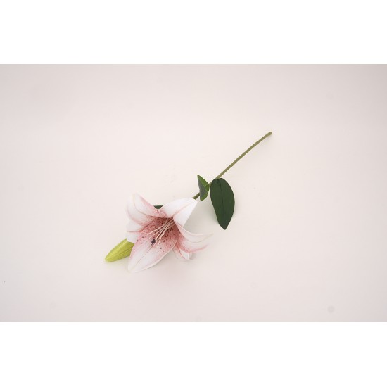 Fir crin din silicon, culoare alb + roz, H 50 cm, B.S.P. / AN107-5
