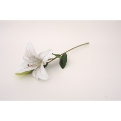 Fir crin din silicon, culoare alb-gri, H 50 cm, B.S.P. / AN107-1