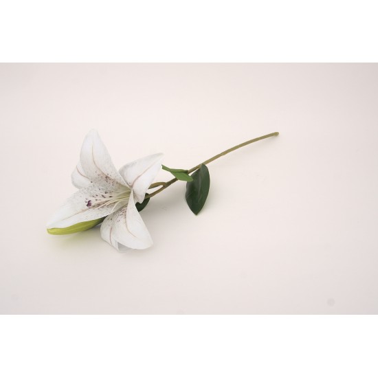 Fir crin din silicon, culoare alb-gri, H 50 cm, B.S.P. / AN107-1