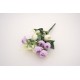 Buchet bujori + eucalpit artificial, culoare alb + mov, H 30 cm, B.S.P. / AN111-2