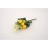 Buchet bujori + eucalpit artificial, culoare galben, H 30 cm, B.S.P. / AN111-4