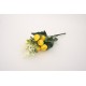 Buchet bujori + eucalpit artificial, culoare galben, H 30 cm, B.S.P. / AN111-4