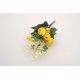 Buchet bujori + eucalpit artificial, culoare galben, H 30 cm, B.S.P. / AN111-4