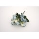 Buchet bujori + eucalpit artificial, culoare albastru, H 30 cm, B.S.P. / AN111-3