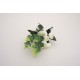 Buchet bujori + eucalpit artificial, culoare alb, H 30 cm, B.S.P. / AN111-1