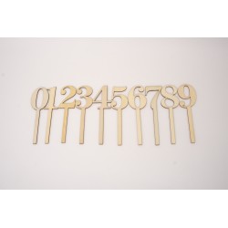 Set cifre pe bat, 0-9, H 17 cm, B.S.P. / CD1051