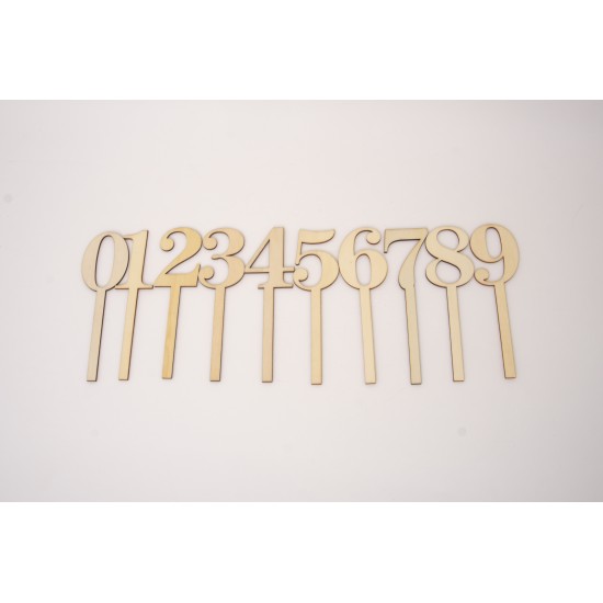 Set cifre pe bat, 0-9, H 17 cm, B.S.P. / CD1051