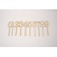Set cifre pe bat, 0-9, H 17 cm, B.S.P. / CD1051