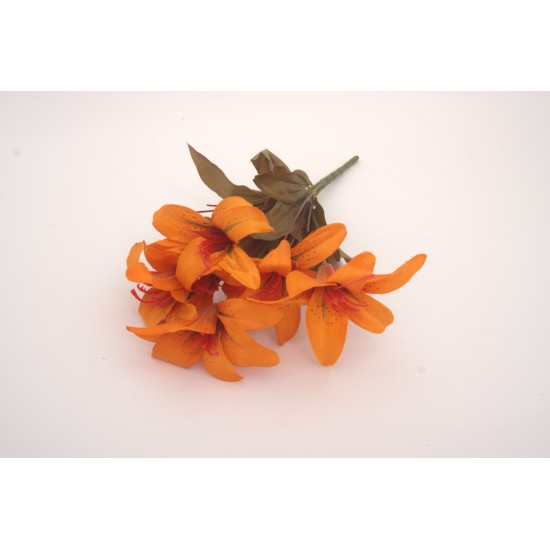 Buchet crin artificial, culoare portocaliu, H 35 cm, B.S.P. / CD2063-4