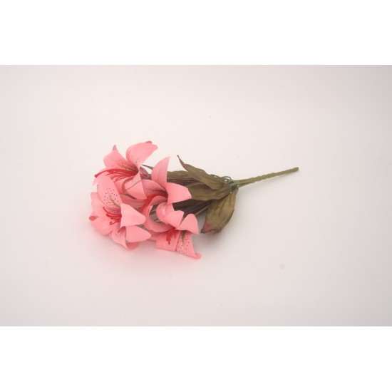 Buchet crin artificial, culoare roz, H 35 cm, B.S.P. / CD2063-5