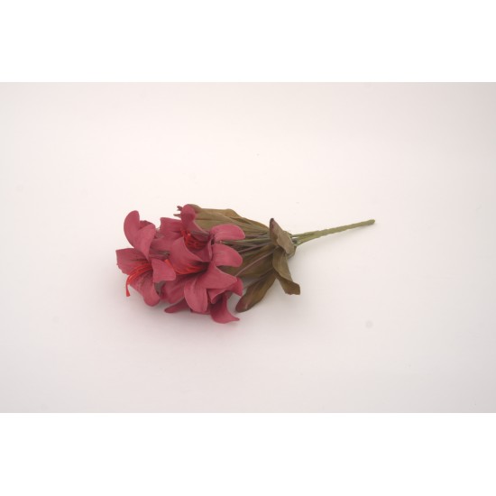 Buchet crin artificial, culoare grena, H 35 cm, B.S.P. / CD2063-3