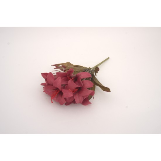 Buchet crin artificial, culoare grena, H 35 cm, B.S.P. / CD2063-3