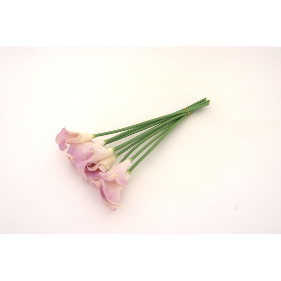 Buchet 10 cale din silicon, culoare roz , H 35 cm, B.S.P. / CD4186-6