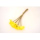 Buchet 6 maci din silicon, culoare galben, H 30 cm, B.S.P. CD4504-1
