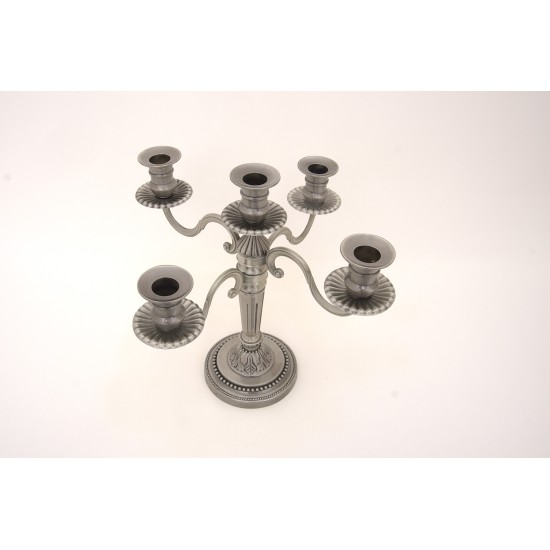 Candelabru 5 brate din antimoniu, H 31 cm, B.S.P. / CD4668