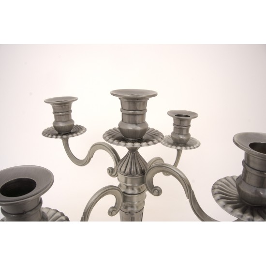 Candelabru 5 brate din antimoniu, H 31 cm, B.S.P. / CD4668