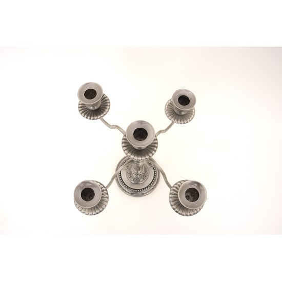 Candelabru 5 brate din antimoniu, H 31 cm, B.S.P. / CD4668