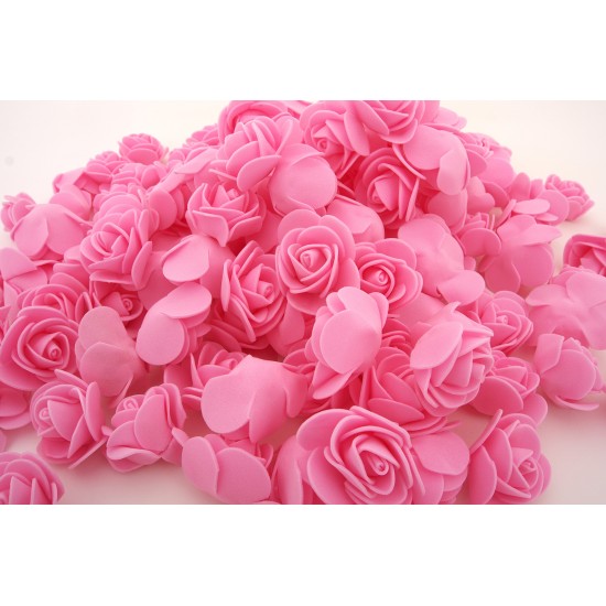 Set 500 flori de spuma, culoare roz, 3.5 cm, B.S.P. / CD4964-3