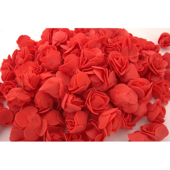 Set 500 flori de spuma, culoare rosu, 3.5 cm, B.S.P. / CD4964-2