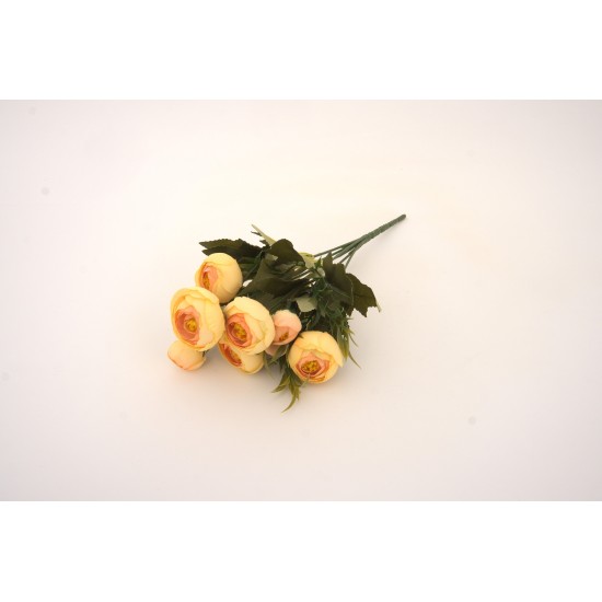 Buchet bujori artificiali, culoare galben, H 30 cm, B.S.P. / CD5028-1