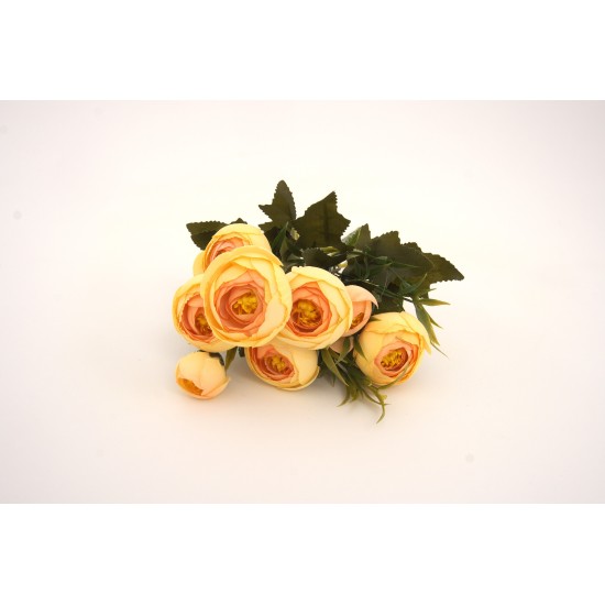 Buchet bujori artificiali, culoare galben, H 30 cm, B.S.P. / CD5028-1
