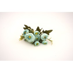 Buchet bujori artificiali, culoare turcoaz, H 30 cm, B.S.P. / CD5028-4