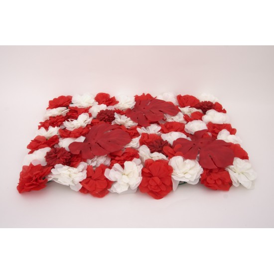 Panou flori artificiale, culoare rosu, 40x60 cm, B.S.P. / SL1193-2