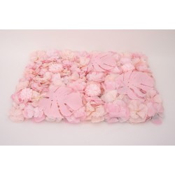 Panou flori artificiale, culoare roz, 40x60 cm, B.S.P. / SL1193-3